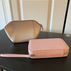 Make Up Organizers,Never Used 1 is champagne colored and the other is blush pink